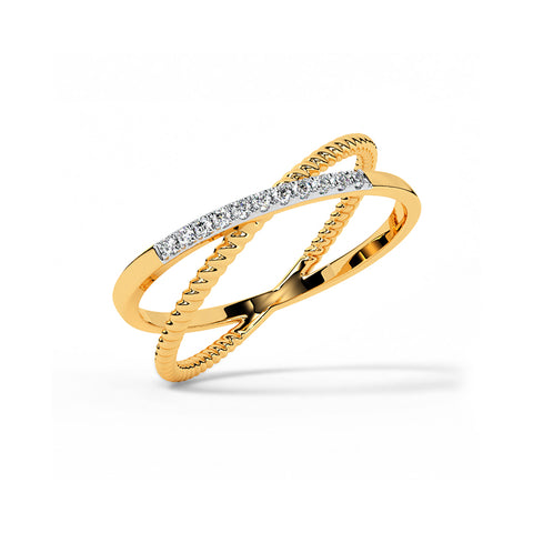 Criss Cross Diamond Ring