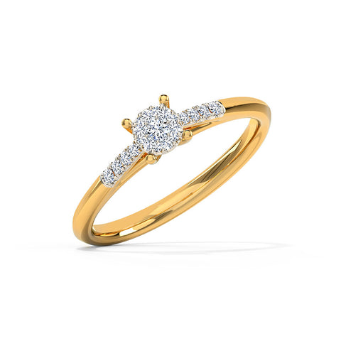 Glittery Linear Diamond Ring
