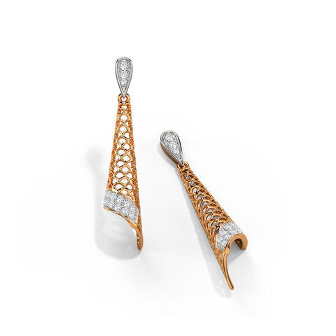 Katy Cutout Diamond Drop Earrings