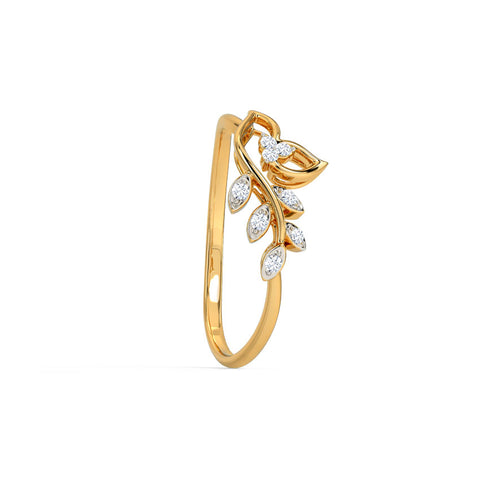 Classic Leaves Diamond Ring