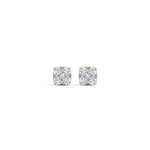 Petite Quad Diamond Stud Earrings