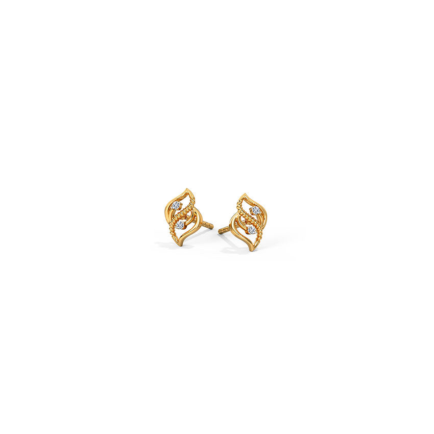 Gleamy Twist Diamond Stud Earrings
