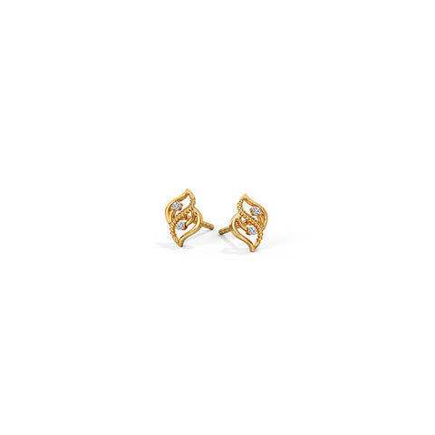 Gleamy Twist Diamond Stud Earrings