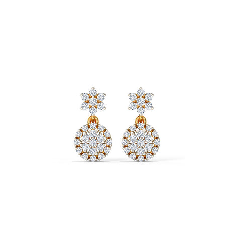 Celinda Cluster Diamond Drop Earrings