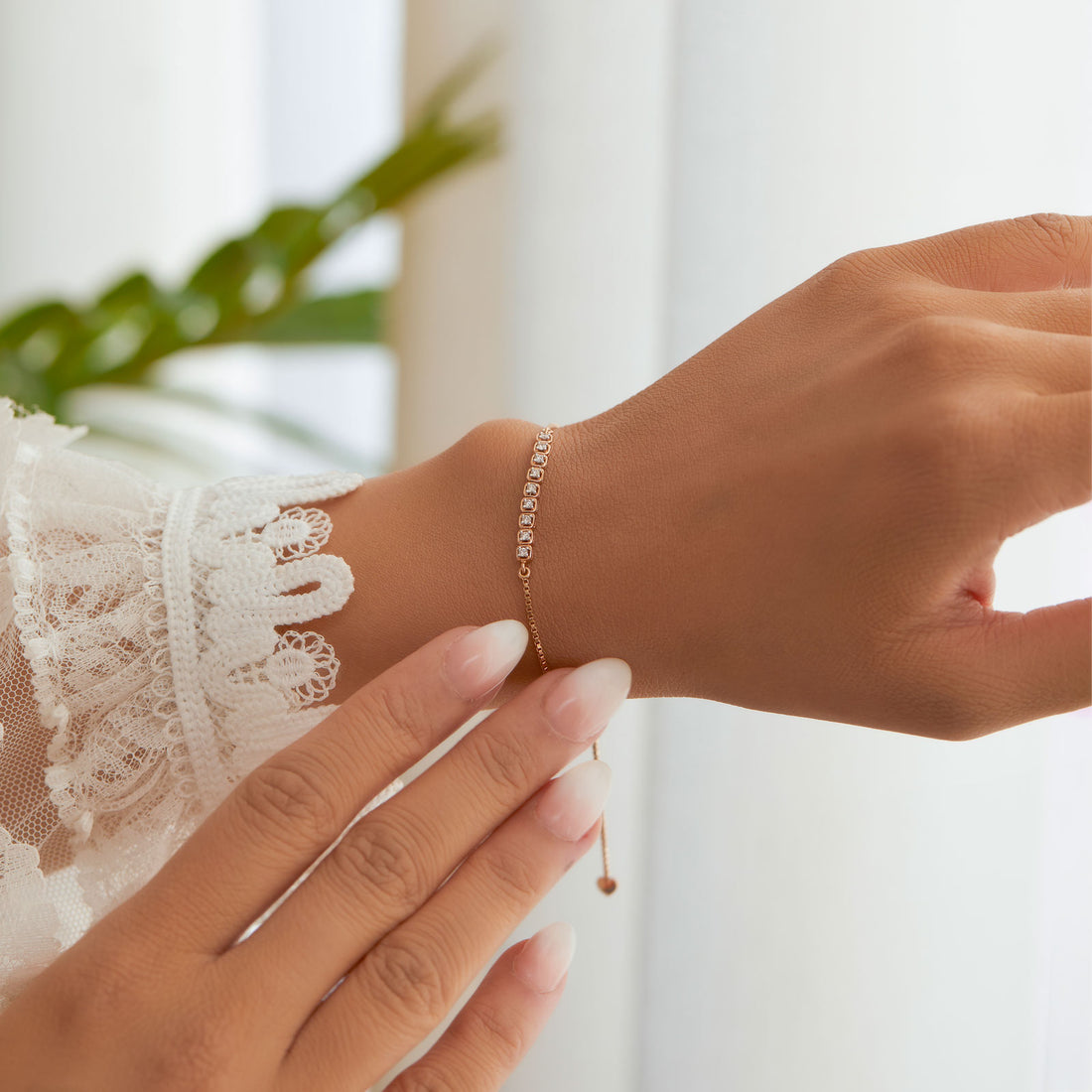 Quad Diamond Adjustable Bracelet