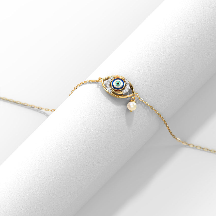 Modish Evil Eye Pearl Bracelet