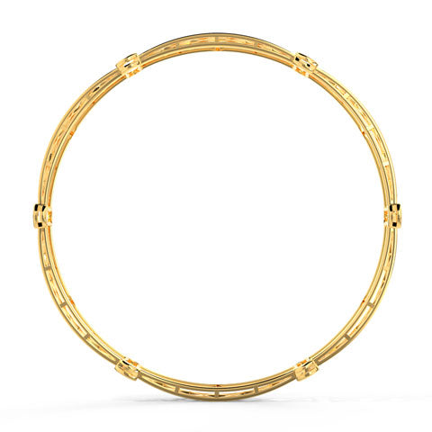 Chloe Criss-Cross Gold Bangle