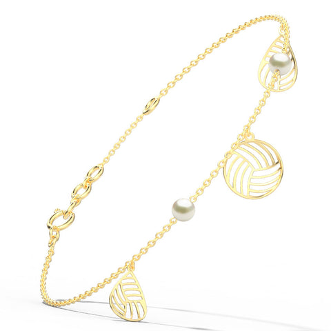 Aisha Cutout Charm Pearl Bracelet