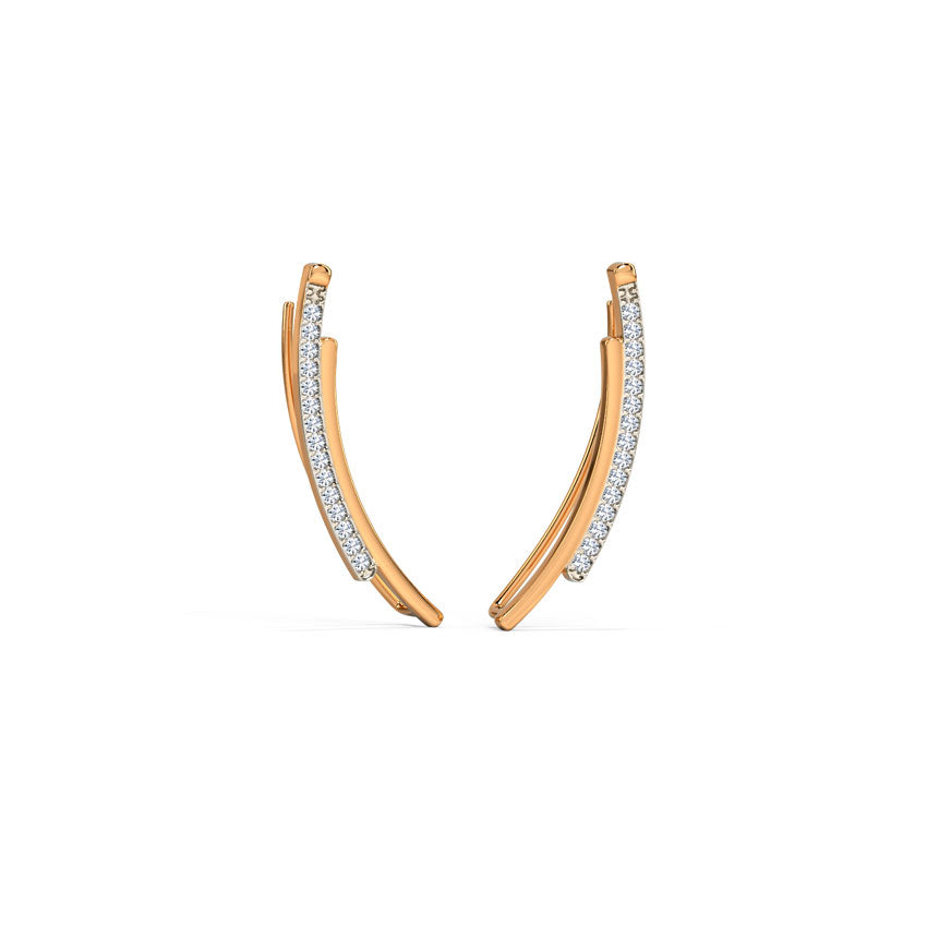 Curvy Flap Diamond Ear Cuffs