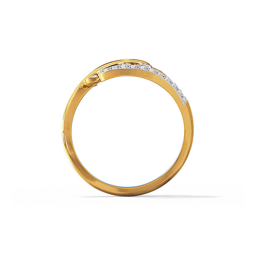Glinting Leaves Diamond Ring