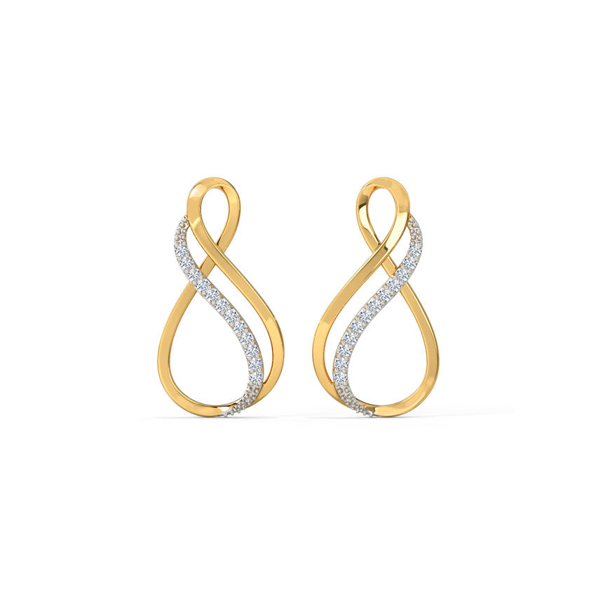 Twin Infinity Diamond Drop Earrings