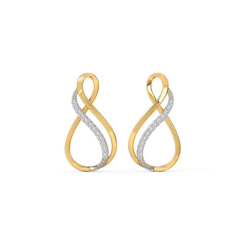 Twin Infinity Diamond Drop Earrings