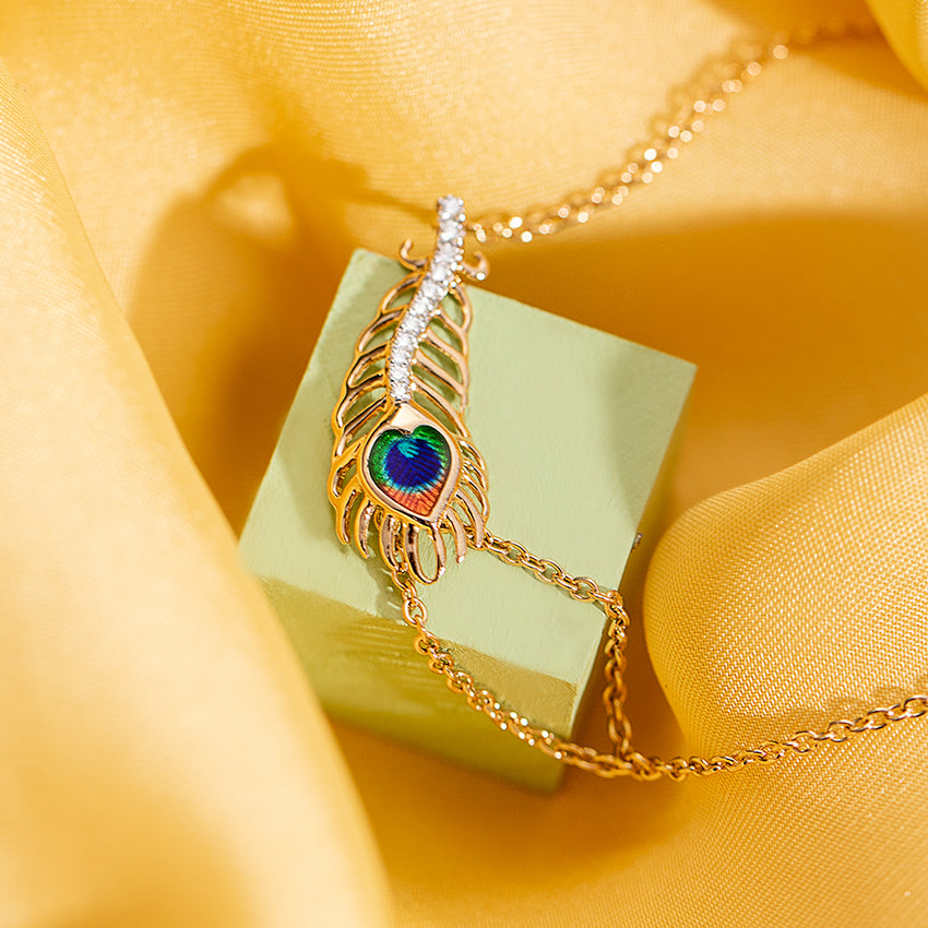 Peacock Feather Diamond Bracelet