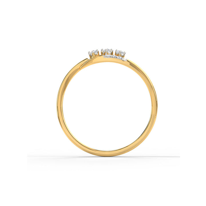 Sleek Paisley Diamond Ring