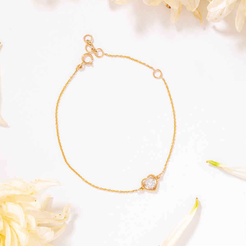 Classic Shining Heart Diamond Bracelet