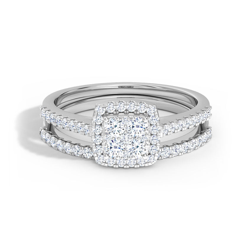 Flickering Diamond Bridal Ring Set