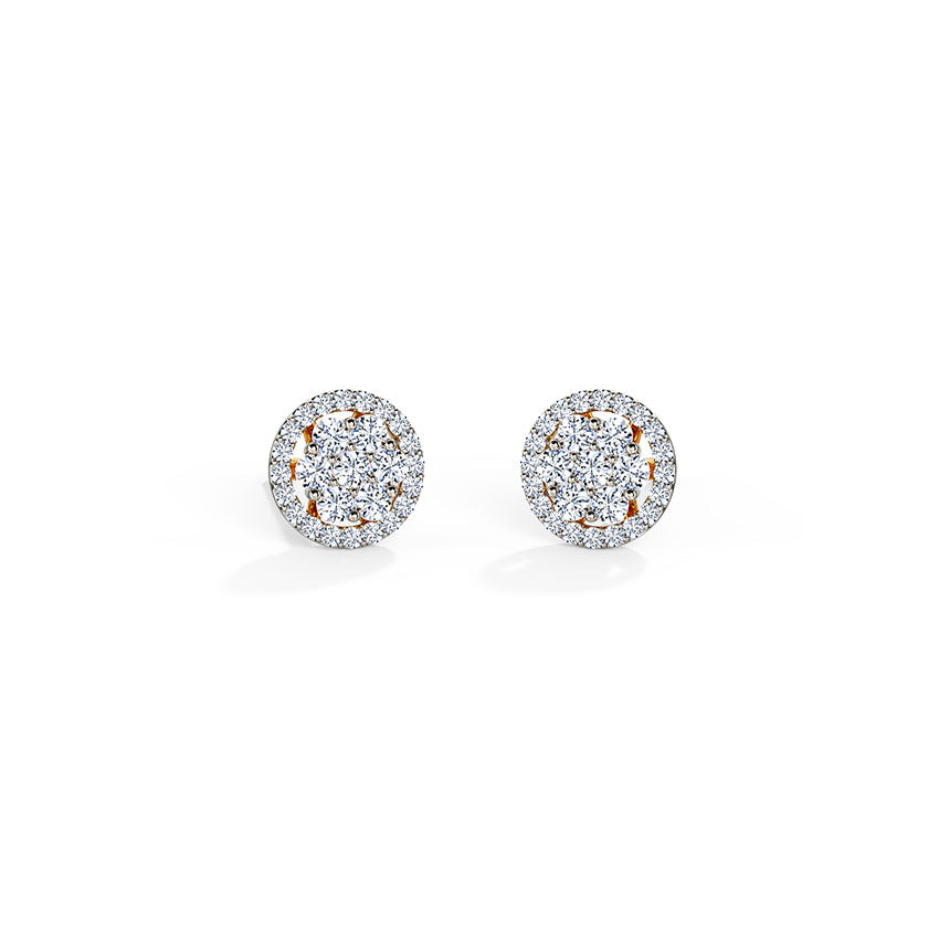 Carol Seven Stone Diamond Stud Earrings