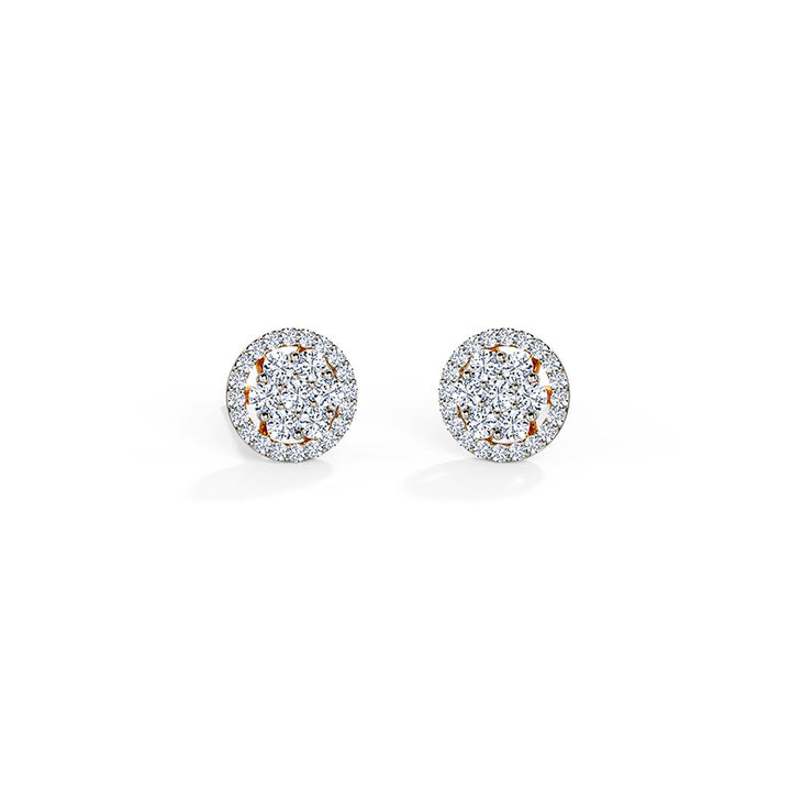 Carol Seven Stone Diamond Stud Earrings
