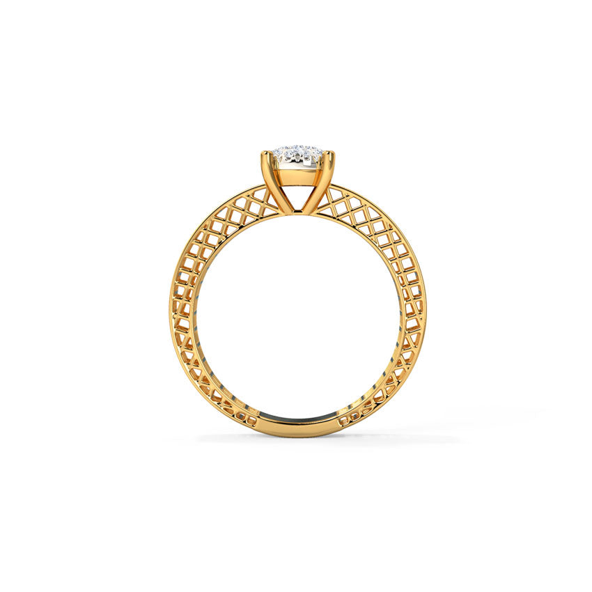 Mesh Cluster Diamond Ring