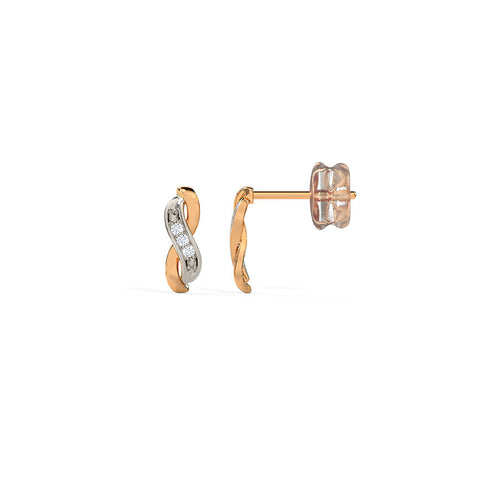 Dazzling Infinity Diamond Stud Earrings