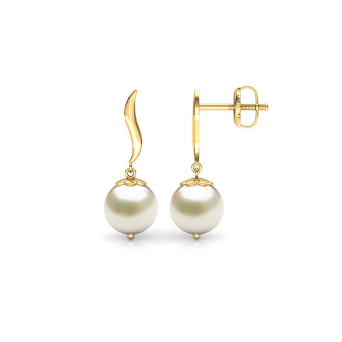 Snow Drop Pearl Drop Earrings