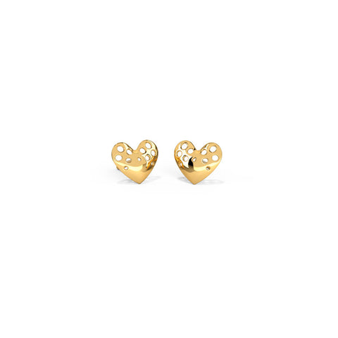 Amore Cutout Kids' Gold Earrings