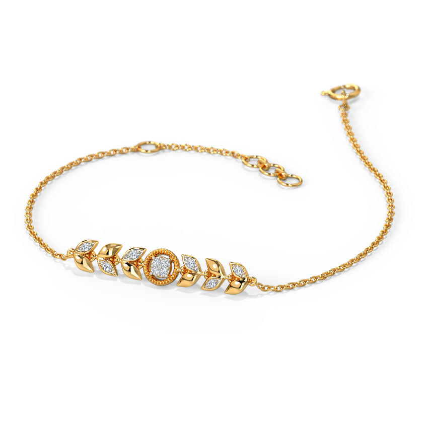 Wondrous Leafy Diamond Bracelet