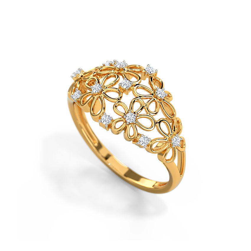 Millie Floral Diamond Band