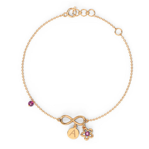 Infinitely Yours Personalised Gemstone Bracelet