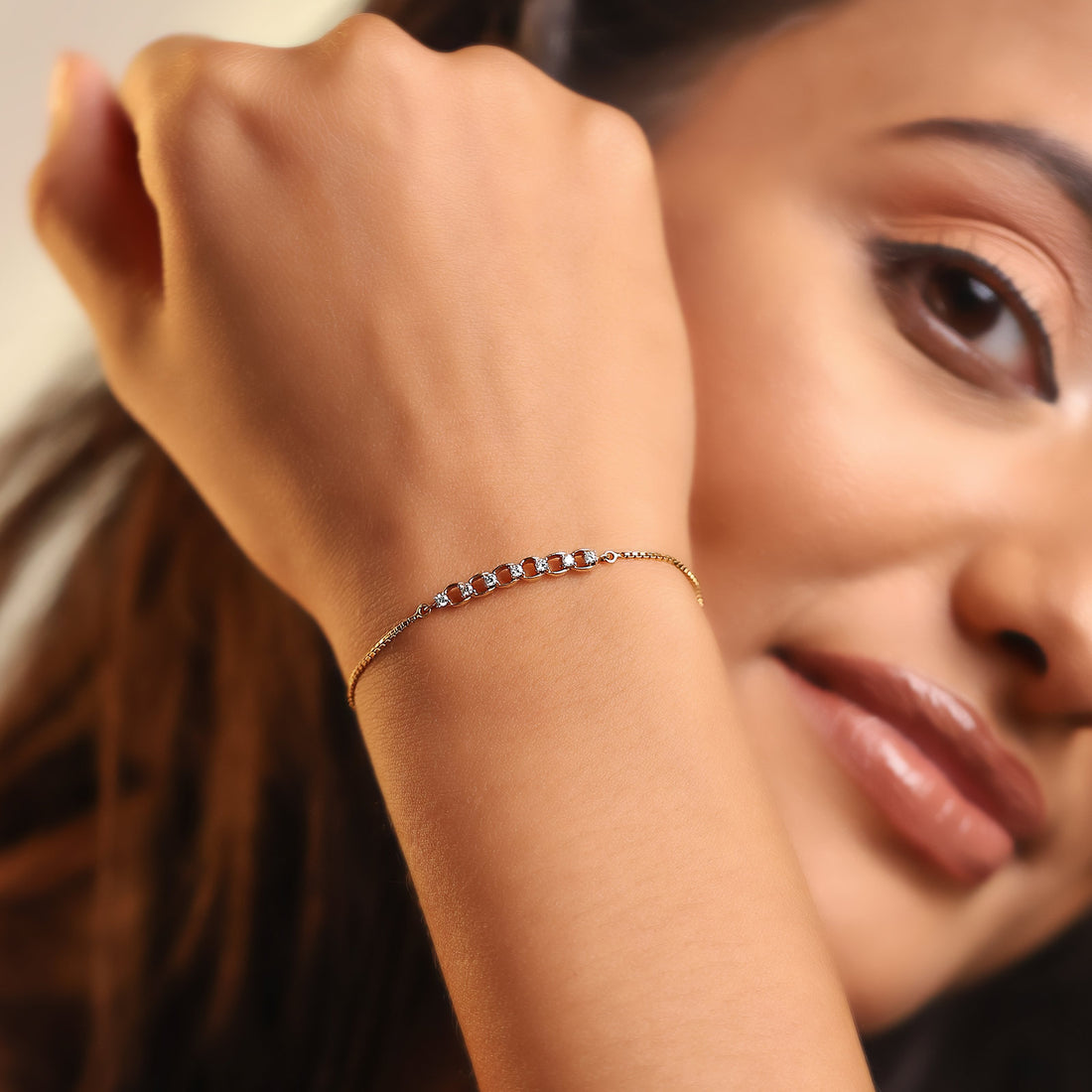 Link Adjustable Diamond Bracelet