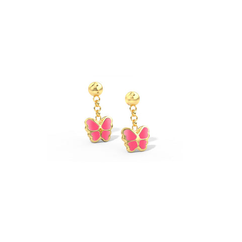 Butterfly Flutter Kids Gold Stud Earrings