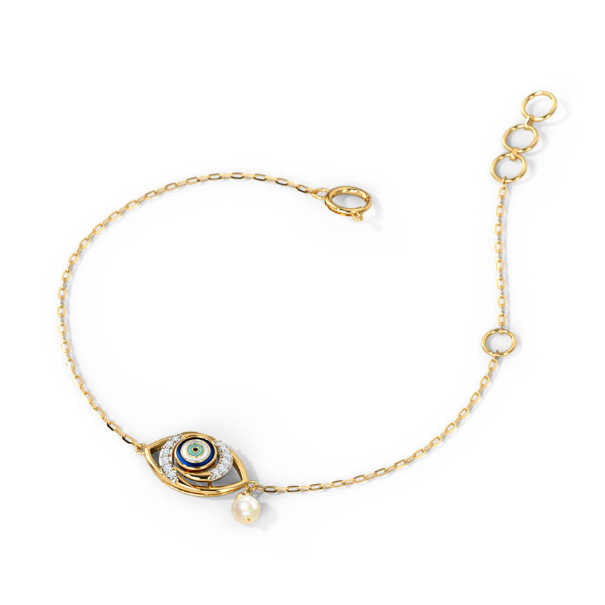 Modish Evil Eye Pearl Bracelet