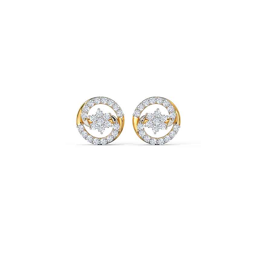 Cheer Cluster Diamond Stud Earrings
