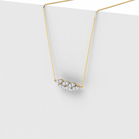 Petals Cluster Diamond Necklace