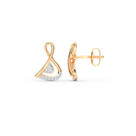 Simply Knot Diamond Stud Earrings