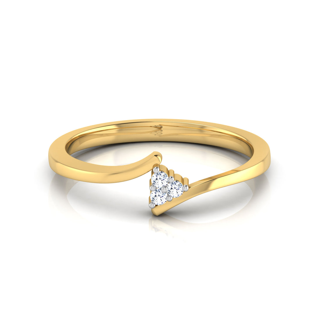 Triad Crossover Diamond Ring