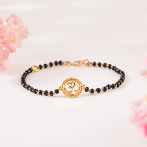 Ornate Om Baby Nazaria Gold Bracelet