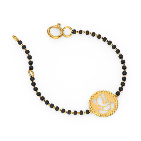 Ganesha Baby Nazaria Gold Bracelet Set of 2