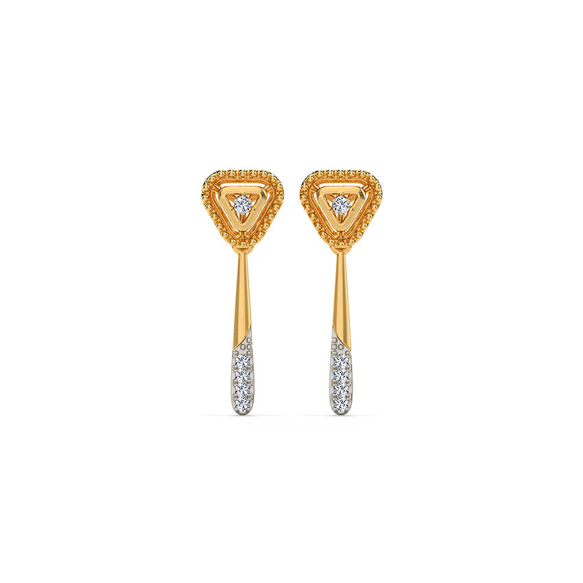 Trillion Diamond Drop Earrings
