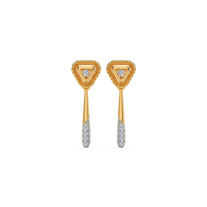 Trillion Diamond Drop Earrings
