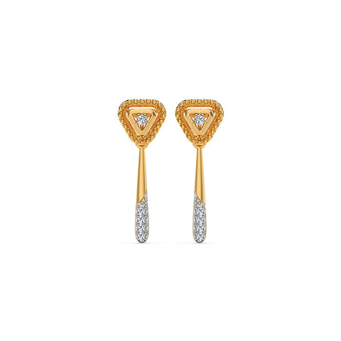 Trillion Diamond Drop Earrings