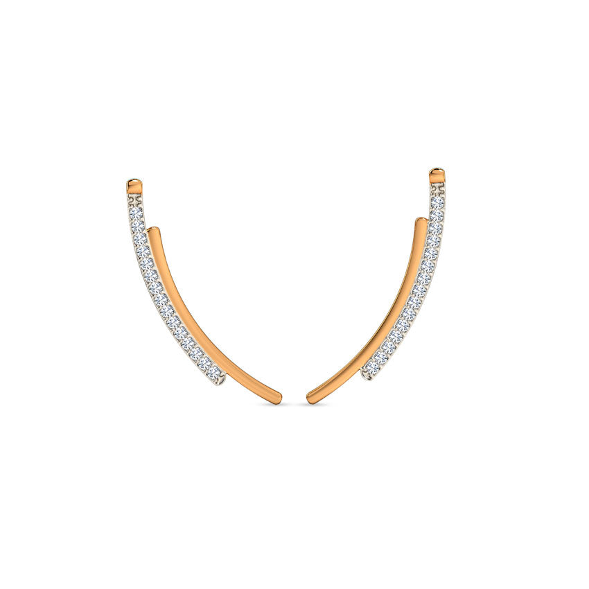 Curvy Flap Diamond Ear Cuffs