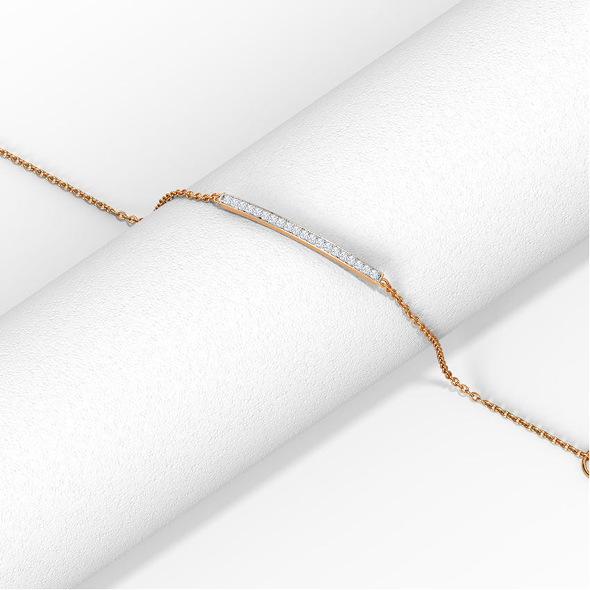 Sparkling Line Diamond Chain Bracelet