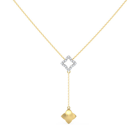 Geometric Diamond Lariat Necklace
