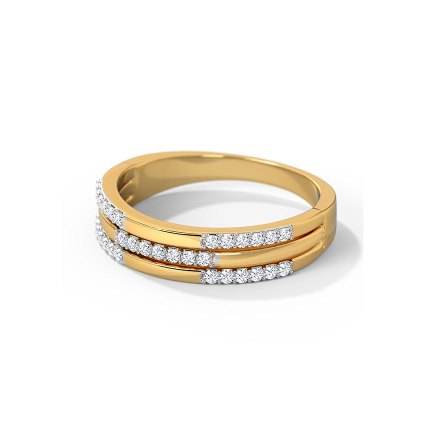 Sally 3 Row Diamond Band