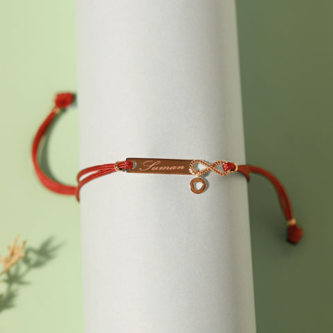 Infinity Personalised Gold Bracelet