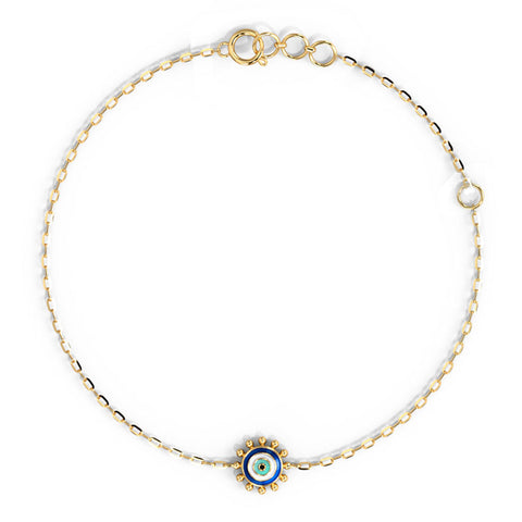 Petite Evil Eye Gold Bracelet