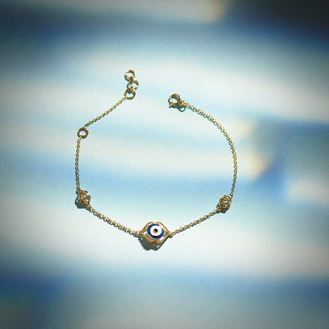 Chic Evil Eye Gold Bracelet