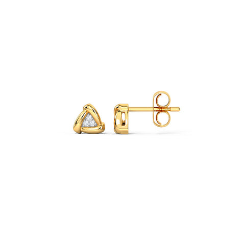 Dazzling Triangle Diamond Stud Earrings