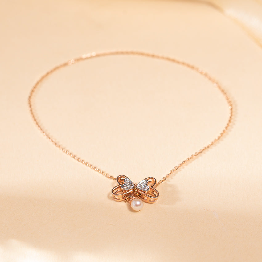 Cute Bow Adjustable Pearl Bracelet